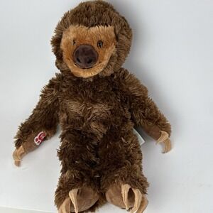 Build A Bear Sloth Plush Stuffed Animal Huggable Fastener Paws Toy Brown 18" BAB